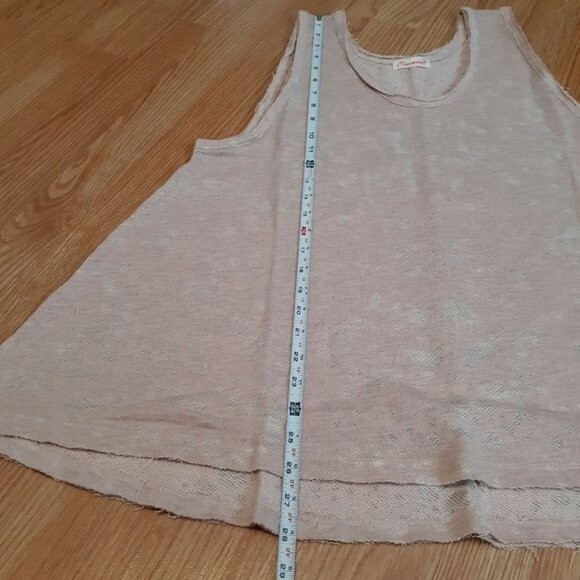 Anthropologie Maronie Women's Distressed Sleeveless Top Large Blush oversizeA27 - Picture 8 of 10
